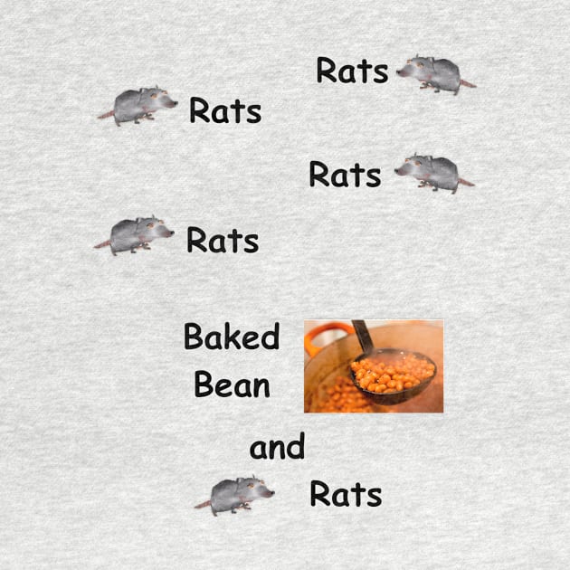 rats rats rats rats baked bean and rats jerma slogan t-shirt by nhitori